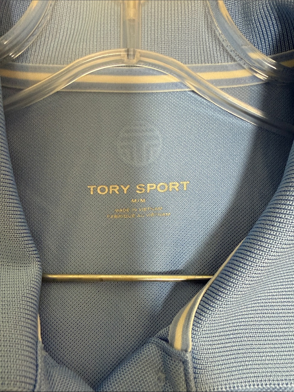 Tory Sport Light Blue Sleeveless Polo Tank - Picture 2 of 4